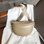 Sac Banane Femme Chic en Cuir grainé beige