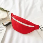 banane sac enfant toile de coton rouge