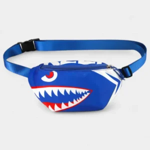 sac banane enfant garçon bleu vif requin