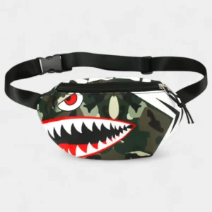 sac banane enfant garçon camouflage requin