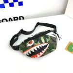 sac banane enfant garçon requin camouflage avec peinture d'avion de chasse