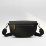 sac banane femme chic simili cuir grainé noir poche arrière secrète et sécurisée