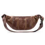 sac banane femme cuir marron foncé poche arrière