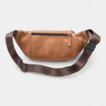 sac banane femme cuir beige poche arrière