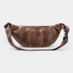 sac banane femme cuir marron poche arrière