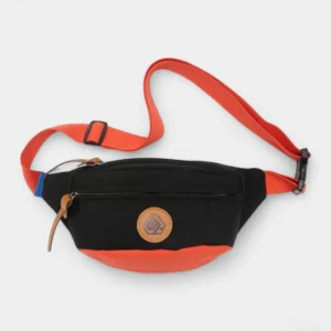 sac banane homme tendance noir et orange