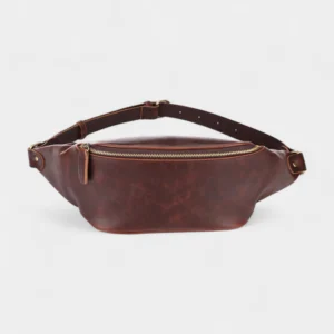 sac banane simili cuir marron imitation cuir réaliste