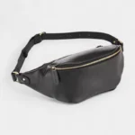 sac-banane-simili-cuir-noir-cote sac banane simili cuir noir métal doré laiton