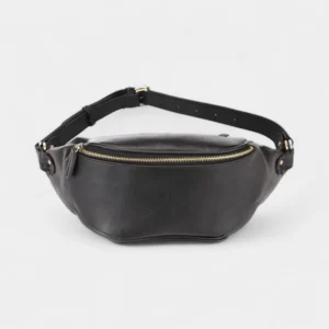 sac banane simili cuir noir imitation cuir réaliste