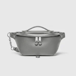 sac banane xxl femme cuir gris