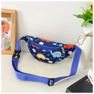 Sac Banane Enfant Motif Dinosaure - Taille 32x13x7 Cm - Toile Résistante Multi-usage - Garçon/Fille - Pour Voyage Et Activités