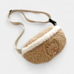 sac-banane-enfant-moumoute-marron-laniere-clip sac banane enfant moumoute marron bicolor