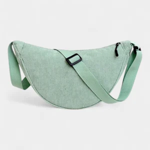 sac banane femme velours côtelé turquoise