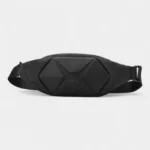 sac banane homme stylé noir carbone x à l'avant