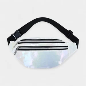 sac banane irisé blanc nacré
