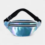 sac banane irisé turquoise