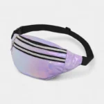 sac banane irisé bleu violet de côté