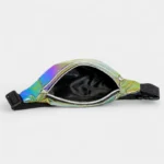 sac banane irisé multicolore poche ouverte