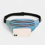 sac banane irisé bleu turquoise brillant iphone smartphone