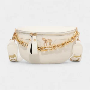 sac banane luxe blanc croco
