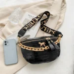 sac banane luxe noir iphone