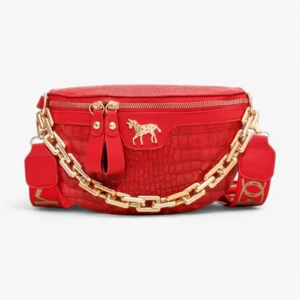 sac banane luxe rouge vifcroco