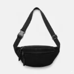 sac banane velours côtelé noir vue de face