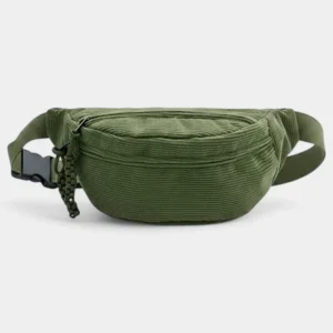 sac banane velours vert foncé sapin côtelé
