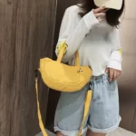 Sac Banane en Forme de Banane avec bandoulière et anse