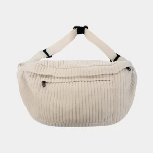 Sac Banane XL Velours Côtelé Beige