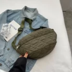 Sac Banane Matelassé vert kaki xl
