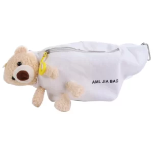 sac banane teddy blanc