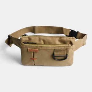 Petit sac banane beige sable de face