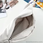 sac banane blanc grande poche