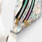 sac banane brillant tirettes de fermeture dorées