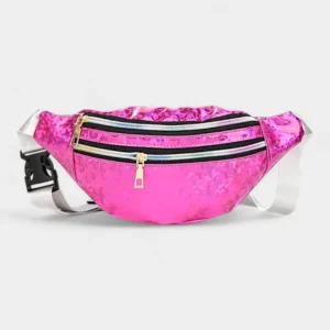sac banane brillant rose
