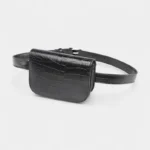 sac banane ceinture simili cuir croco petite taille de côté