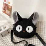 sac-banane-chat-femme-doux-noir-gris sac banane chat visage mignon kawai