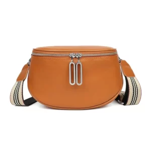 sac banane chic marron cuir