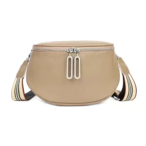 sac banane chic beige cuir
