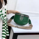 sac banane chic cuir vert