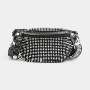 sac banane clouté argenté