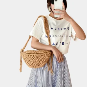 Sac Banane Crochet Porté sur l'épaule