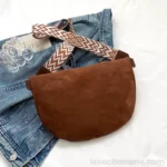 sac banane daim marron arrière