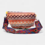 sac banane ethnique jaune arrière avec lanière motifs inca colorée