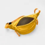sac-banane-jaune-canari-poche-dessus sac banane jaune jonquille narcisse grande poche ouverte