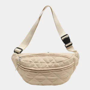 sac banane matelassé beige