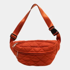 sac banane matelassé orange