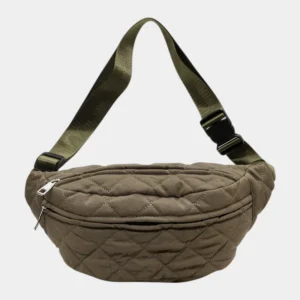 sac banane matelassé vert