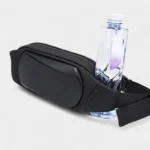 sac banane original noir avec un porte bouteille